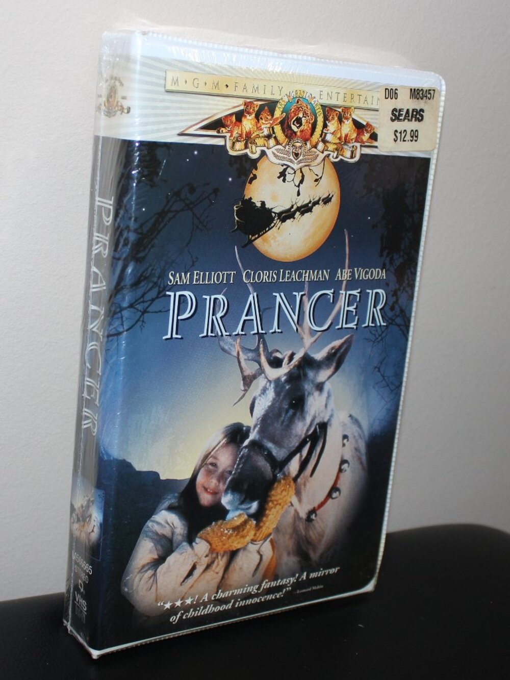 3/$55❤️new 1998 PRANCER (1989) Clamshell VHS Sam Elliott Cloris Leachman MGM/UA